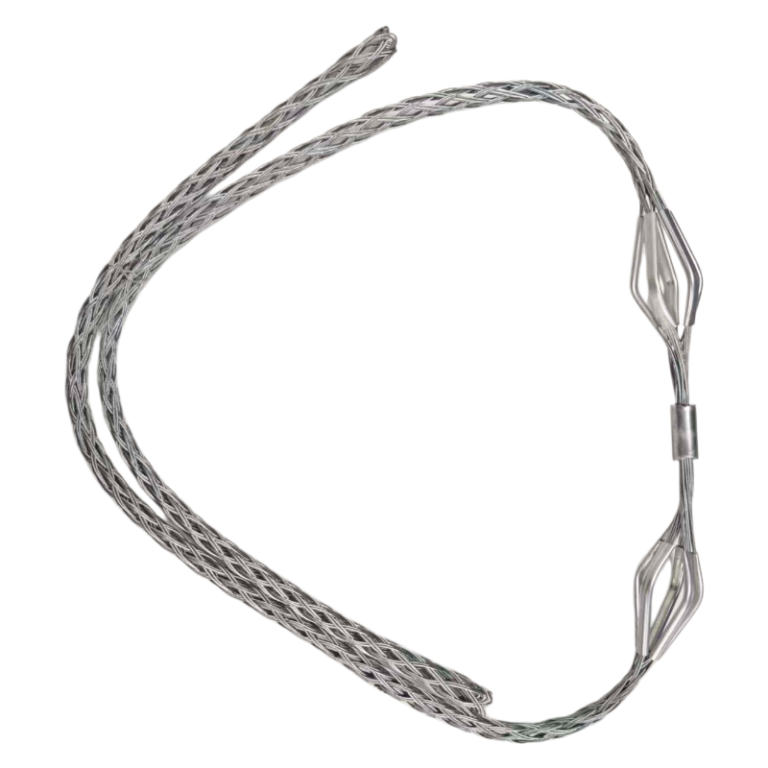 Full view of the Change Line Cable Grip Type RA, showing the double-sided mesh body for connecting new and old wire ropes.