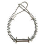 Close-up of the galvanized steel wire rope body, highlighting the material for strength and corrosion resistance.