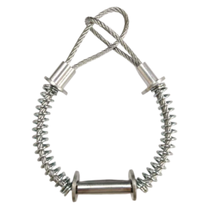 Close-up of the galvanized steel wire rope body, highlighting the material for strength and corrosion resistance.