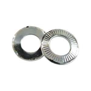 Close-up of DIN 6795 washer installed on an electrical panel for reliable earthing.