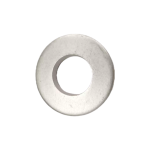 Top view of DIN 6796 heavy duty conical spring washer with silver Dacromet finish.