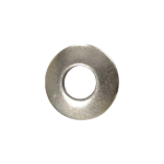 Top view of DIN 6796 stainless steel conical spring washer with plain bright finish.