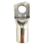 Front view of HUP50-10 UL E357535 certified copper tube terminal for 1/0 AWG cable.