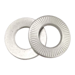 Industrial bulk inventory of Dacromet coated NFE 25-511 washers for railway and automotive supply.