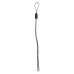 Full view of the Type DSC minitype single eye rubber protective cable grip with single-layer wire mesh.