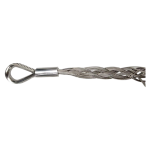 Close-up of the reinforced single pulling eye and compression joint on a Type SG cable sock.