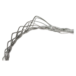 Profile view of the single strand soft wire weaving demonstrating the flexible structure of the SK protective sleeve.