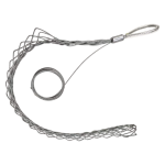 Full view of the Type SK wrap-around cable grip showing the semi-open soft mesh and single side dragging eyelet.