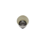 Side profile of a 0.5mm2 white ferrule showing the precision-machined pin length and professional tin plating.
