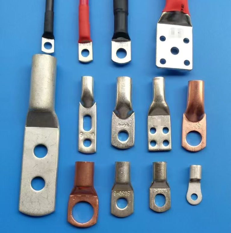 Technical view of XLUIG T2 high-purity copper lugs showcasing the surface finish and conductivity for Tier-1 engineering projects.