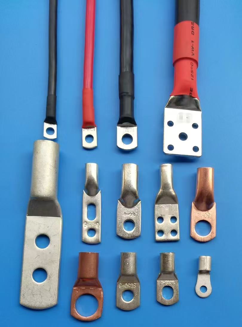 Technical view of XLUIG T2 high-purity copper lugs showcasing the surface finish and conductivity for Tier-1 engineering projects.