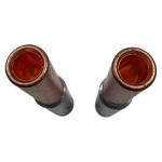 Close-up perspective of the high-conductivity copper terminal ends of bimetallic GTL-25 connectors.