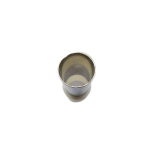 Macro view of the white wire ferrule's funnel-entry design for easy stranded wire insertion and secure termination.
