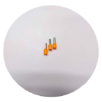 Group view of Xluig orange insulated cord end ferrules in different sizes for professional wiring.