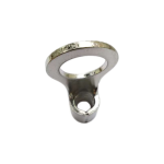 Side profile of an uninsulated ring terminal showing the consistent thickness (T) and seamless barrel construction.