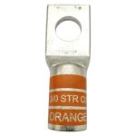 Side view of Xluig 3/0 STR CU orange color coded compression lug, showing UL certification.