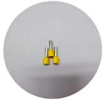 High-quality 6mm2 (10 AWG) yellow wire ferrules manufactured by Xluig with T2 copper.
