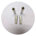 Group of Xluig B14 non-insulated seamless butt connectors with tin-plated original finish.