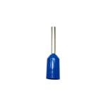 Front perspective of a blue Xluig E-series terminal showing the flared insulation sleeve.