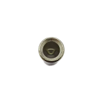 Macro close-up showing the precision internal chamfer entry of an Xluig seamless copper butt connector.