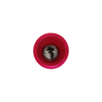 Detailed view of the funnel entry design for easy stranded wire insertion in red pin terminals.