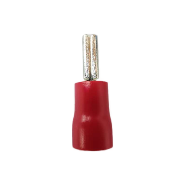 Front view showing the flat blade-style pin of the Xluig red PTV 1.25 series terminal.