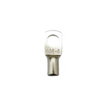 Front perspective of SC6-6 copper lug showing the M6 bolt hole and bell-mouth entry.