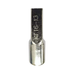 Side profile of a KS series uninsulated pin connector highlighting the tin-plated T2 copper.