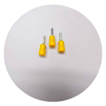 Overview of Xluig yellow insulated pin terminals for 12-10 AWG heavy-duty industrial wiring.