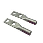 High-resolution bottom view of the seamless T2 copper base on an XLUIG custom 1/0 AWG terminal.