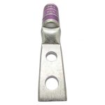 Top view of XLUIG 1/0 AWG lug highlighting the 5/8 inch hole spacing and 1/4 inch stud holes.