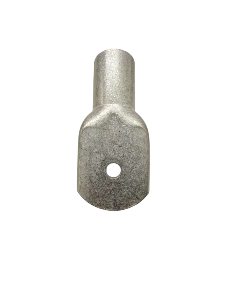 Close-up of the barrel entry on an XLUIG 150mm2 copper lug designed for easy cable insertion.