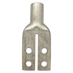 Side profile of XLUIG 4/0 AWG purple compression terminal showing the electro-tin plated finish.