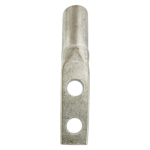 Top view of the narrow tongue showing dual 1/4 inch holes with 1 inch center-to-center spacing.