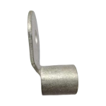 Side profile of the 90-degree bent terminal demonstrating the precise vertical alignment of the tongue.