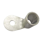Close-up of the ring head of a 90-degree copper lug showing the d2 mounting hole.