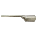 Side profile of the narrow tongue terminal highlighting the compact vertical clearance and material thickness.