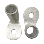 Perspective view of the XLUIG RNB 90-degree ring terminal highlighting the right-angle bend.